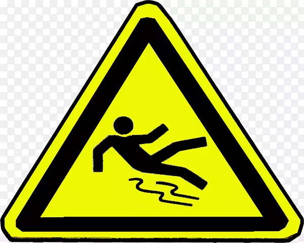 滑倒警告标志危险人身伤害安全-意外
