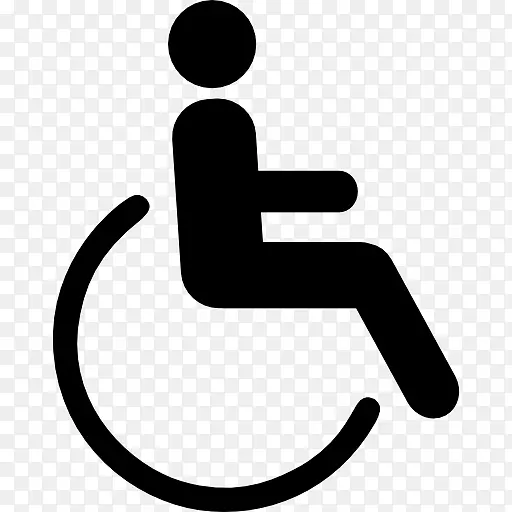 残疾电脑图标无障碍剪辑艺术轮椅