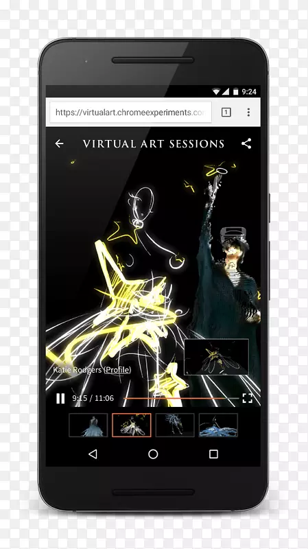 智能手机倾斜刷虚拟艺术虚拟现实-智能手机