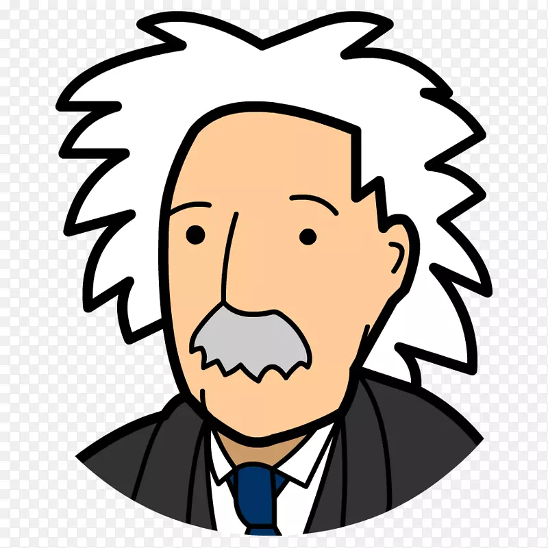 阿尔伯特爱因斯坦面部毛发电脑图标剪辑艺术