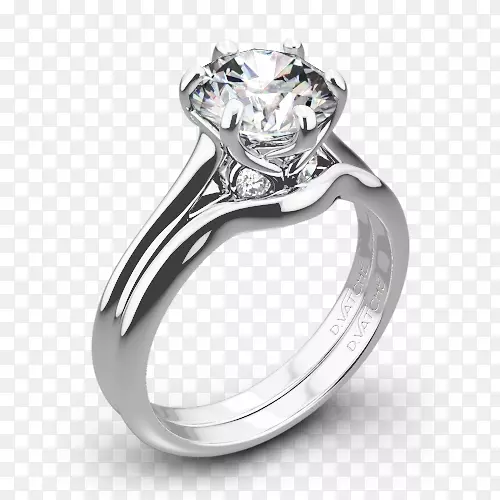结婚戒指银首饰白金结婚戒指