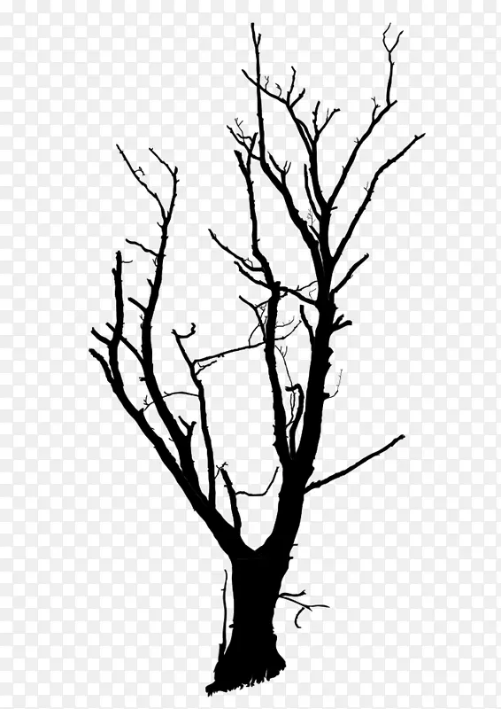 树枝插画剪贴画-树
