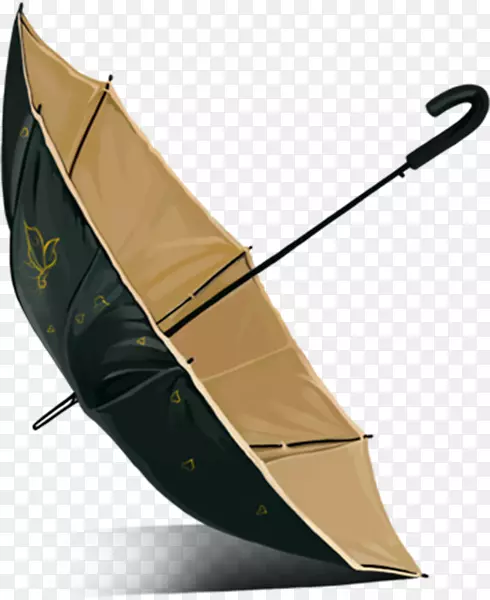 伞划船画