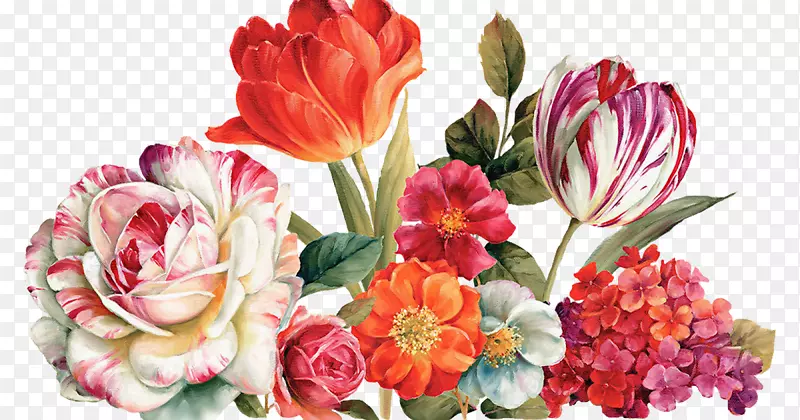 花园玫瑰花卉设计绘画艺术