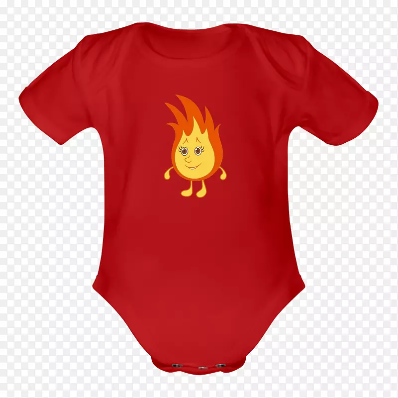 婴儿和幼童一件t恤袖子婴儿红色火焰