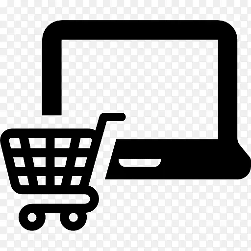 网上购物电脑图标电子商务零售业务