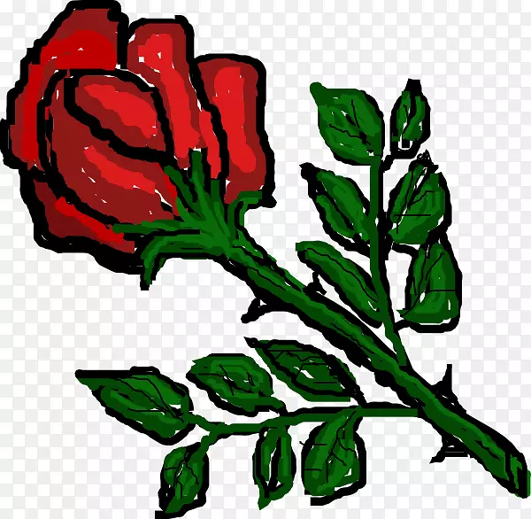 黑色玫瑰剪贴画.红玫瑰