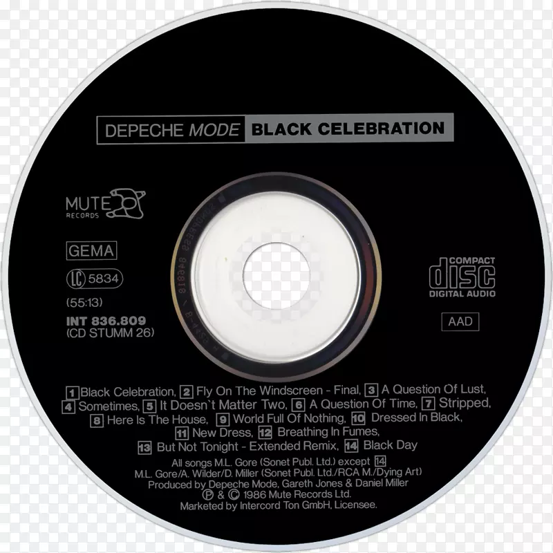 CD Depeche专辑黑色庆祝演讲&拼写-Depeche