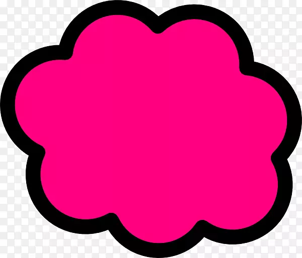电脑图标云彩剪贴画粉红云