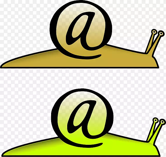 电子邮件蜗牛邮件剪辑艺术-电子邮件