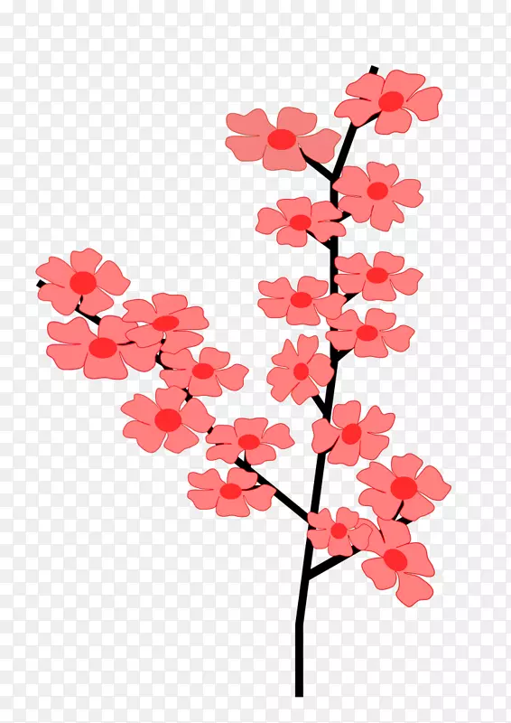 樱花枝夹艺术-樱花