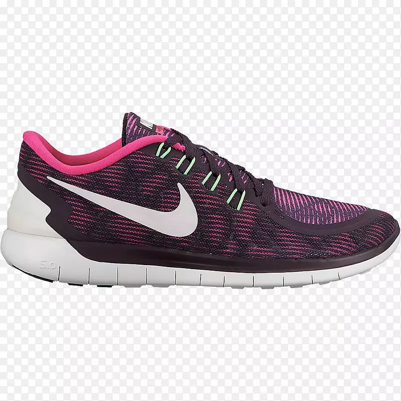 耐克免费运动鞋跑鞋-粉红色紫色水彩画