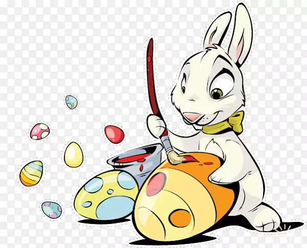 复活节兔子彩蛋剪贴画-复活节