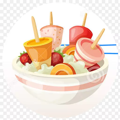 圣代冷冻酸奶水果沙拉果汁冰淇淋果汁