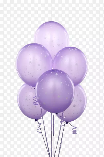 气球生日紫色贺卡夹艺术气球