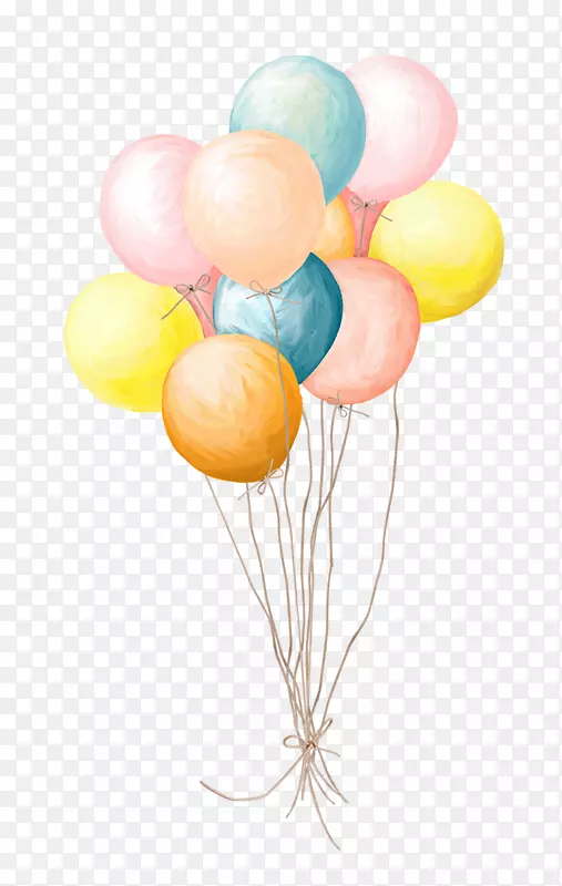 生日气球派对剪贴画-生日