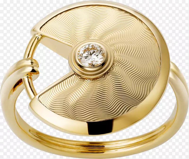 卡地亚珠宝戒指护身符彩色金饰模型