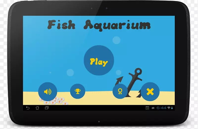 鱼缸神经元数字android平板电脑标识-水族馆鱼
