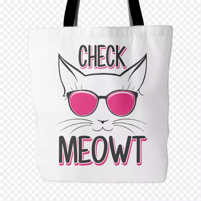 猫手提包眼镜-粉红猫