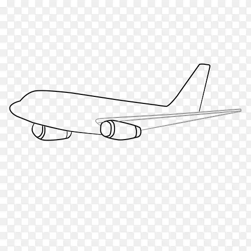 飞机线条艺术材料.平面素描