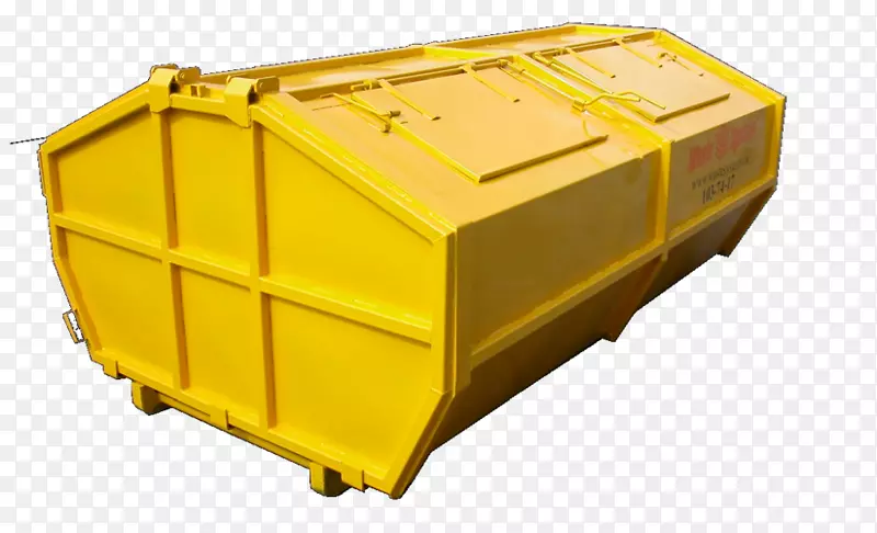 多式联运集装箱垃圾箱和废纸篮黄色塑料车辆