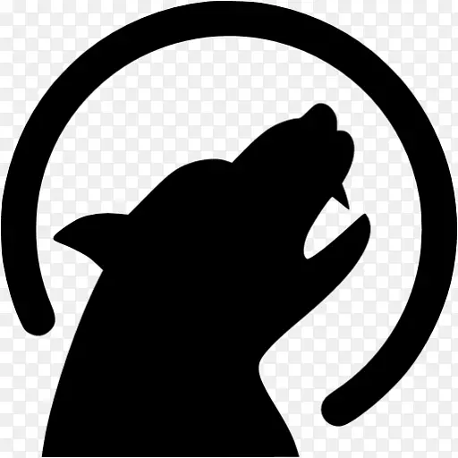 灰狼电脑图标狼人符号-狼人