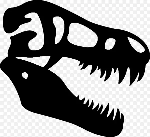 暴龙恐龙头骨像素艺术-恐龙