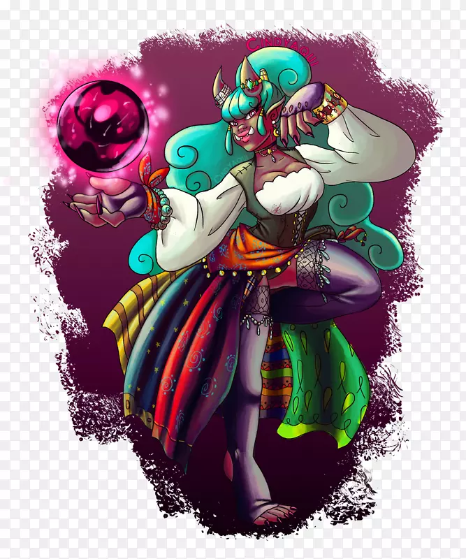 数码插图艺术画板-魔术圆球