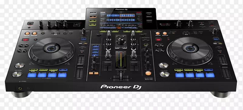 笔记本电脑先驱dj光盘骑师先驱xdj-rx dj控制器-膝上型电脑
