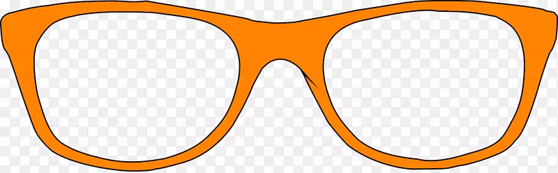 墨镜橙色夹子艺术眼镜