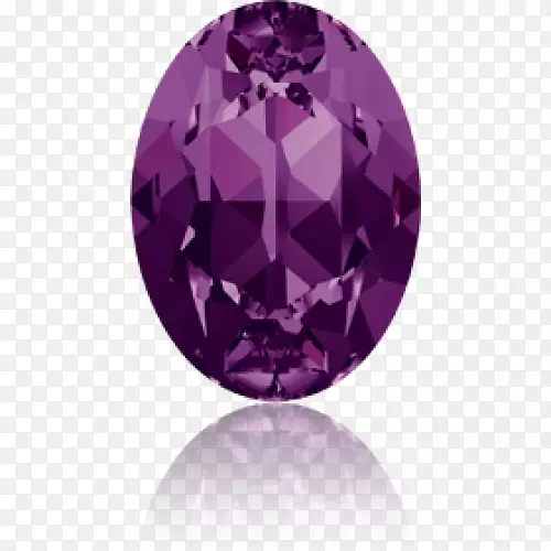 紫水晶施华洛世奇宝石首饰椭圆形宝石