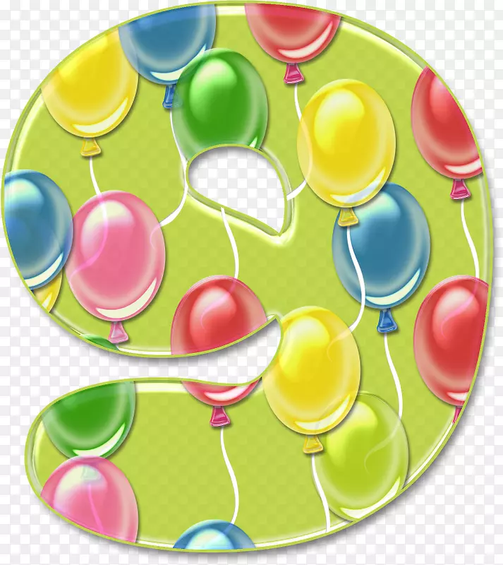 数字生日符号玩具气球