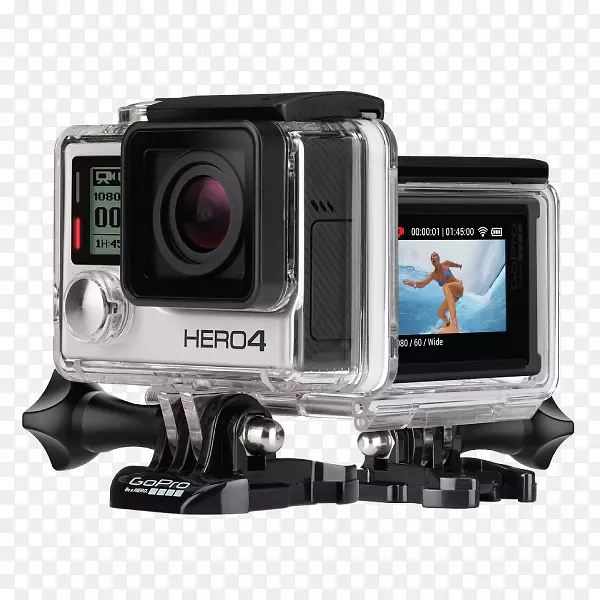 GoPro Hero4银色版GoPro Hero4黑色版动作相机4k分辨率-GoPro