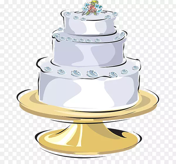 婚礼蛋糕装饰剪贴画-婚礼蛋糕