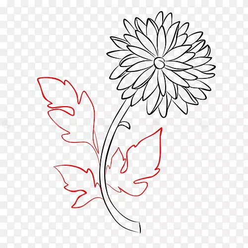 花卉设计菊花切花折纸画-菊花