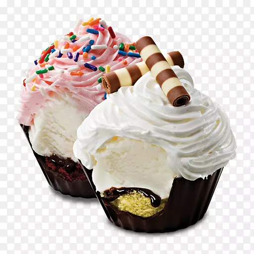 冰淇淋蛋糕纸杯蛋糕巧克力冰淇淋-冰淇淋