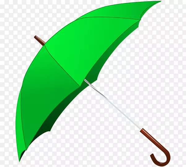 雨伞绿色剪贴画-雨伞