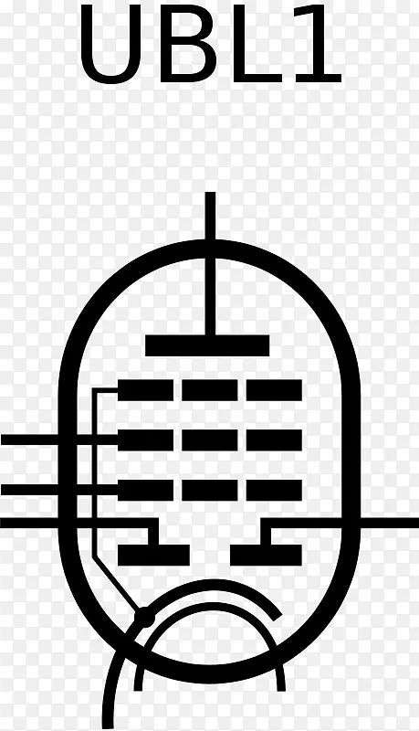 计算机图标线艺术剪贴画-收音机