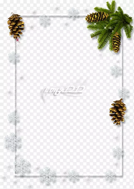 云杉圣诞装饰品图安达相框-圣诞节