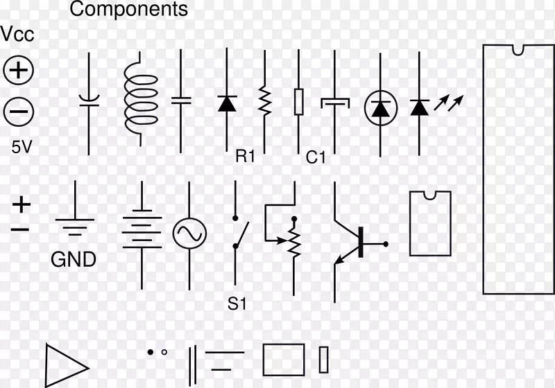 电子元器件电子符号剪辑艺术电子产品