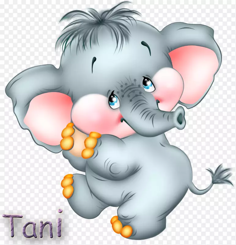 Elephantidae卡通剪贴画