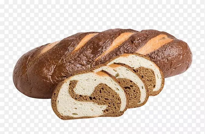 黑麦面包，牛皮泥，格雷厄姆面包，酸面团，棕色面包-面包