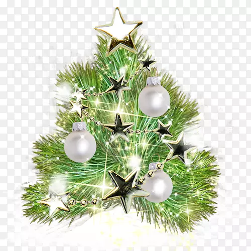 圣诞节装饰树.顶部剪贴画-圣诞节