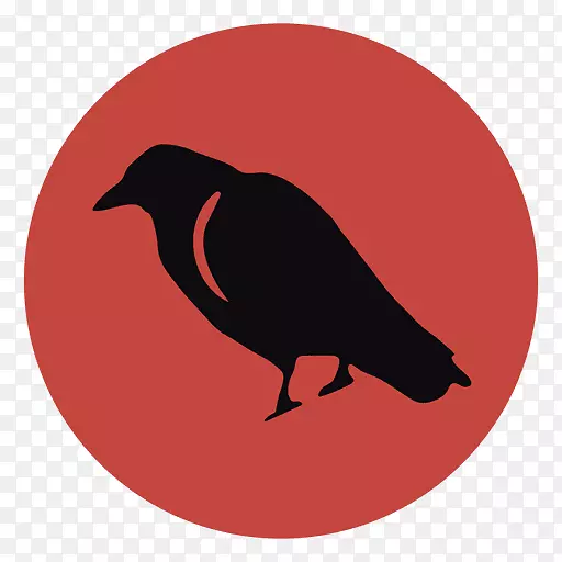 鸟类普通乌鸦绘制计算机图标-鸟