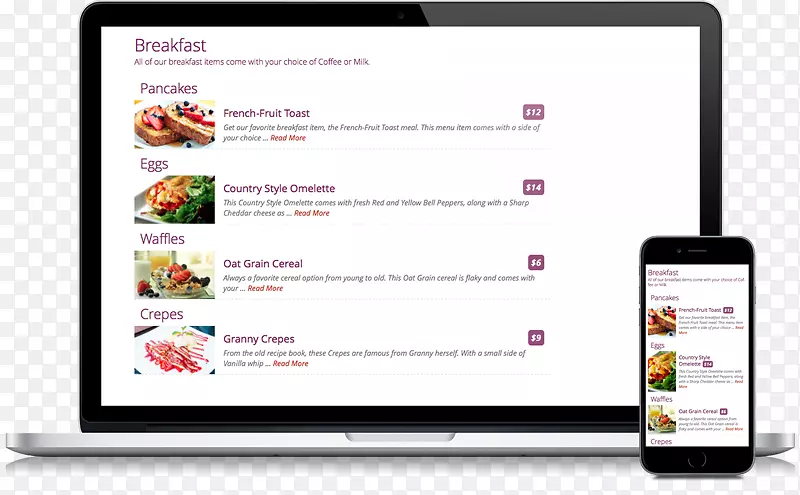 组织商业博客信息-餐厅菜单广告