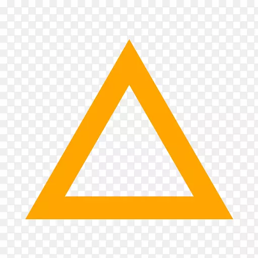插画三角形-橙色三角形