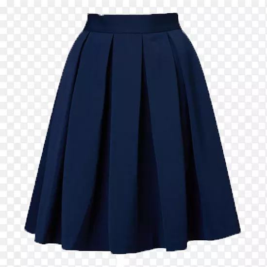裙子a线蓝色连衣裙
