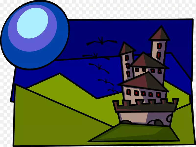 城堡艺术剪贴画-城堡