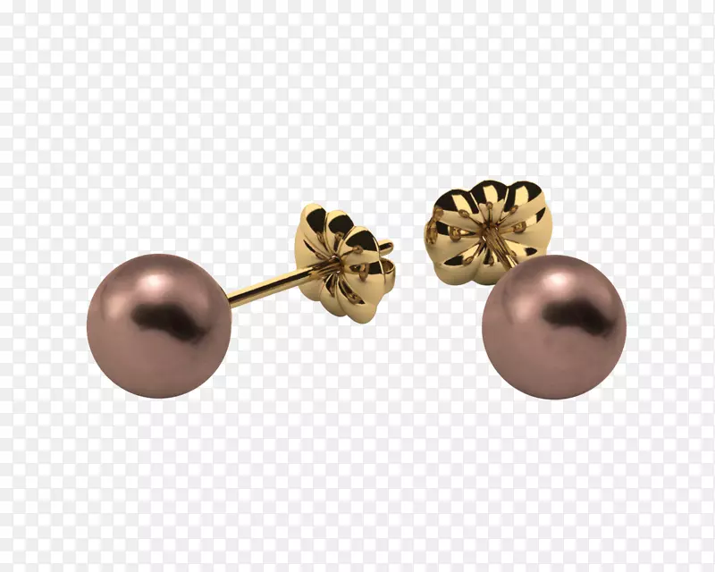 塔希提珍珠耳环巴洛克珍珠衬衫螺柱-珠宝