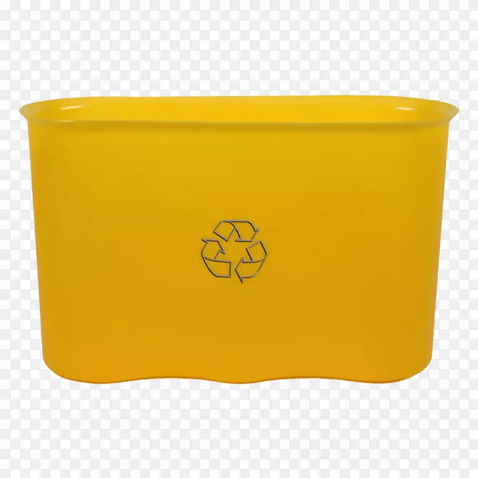 垃圾桶和废纸篮塑料回收黄色产品盒设计